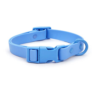 Sport Dog Collar with Quick-Release Buckle - sky blue sport collar, for small medium large dogs walking