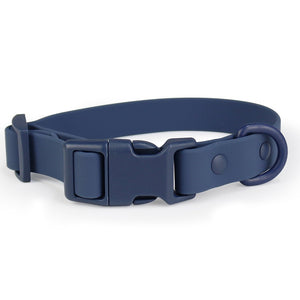 Sport Dog Collar with Quick-Release Buckle - navy blue sport collar, for small medium large dogs walking