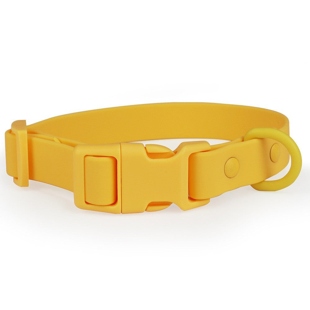 Sport Dog Collar with Quick-Release Buckle - yellow sport collar, active dog collar for running training