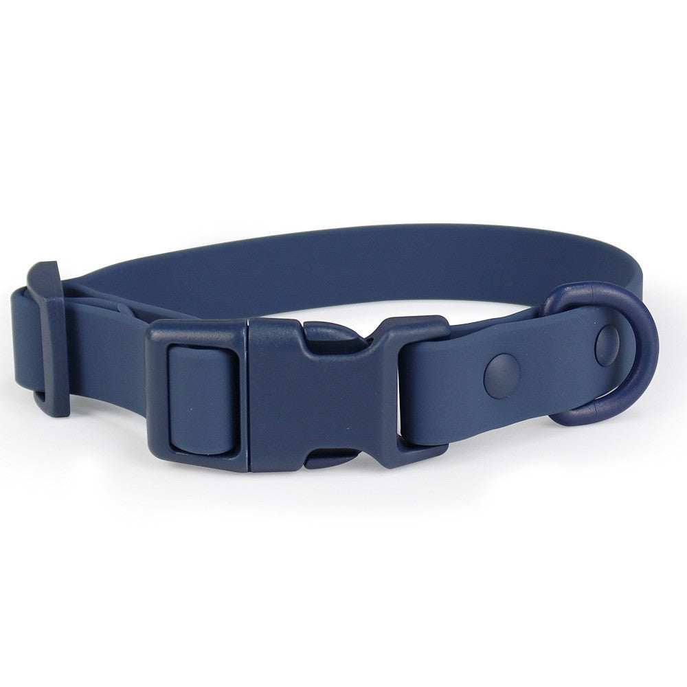 Sport Dog Collar with Quick-Release Buckle - navy blue sport collar, for small medium large dogs walking