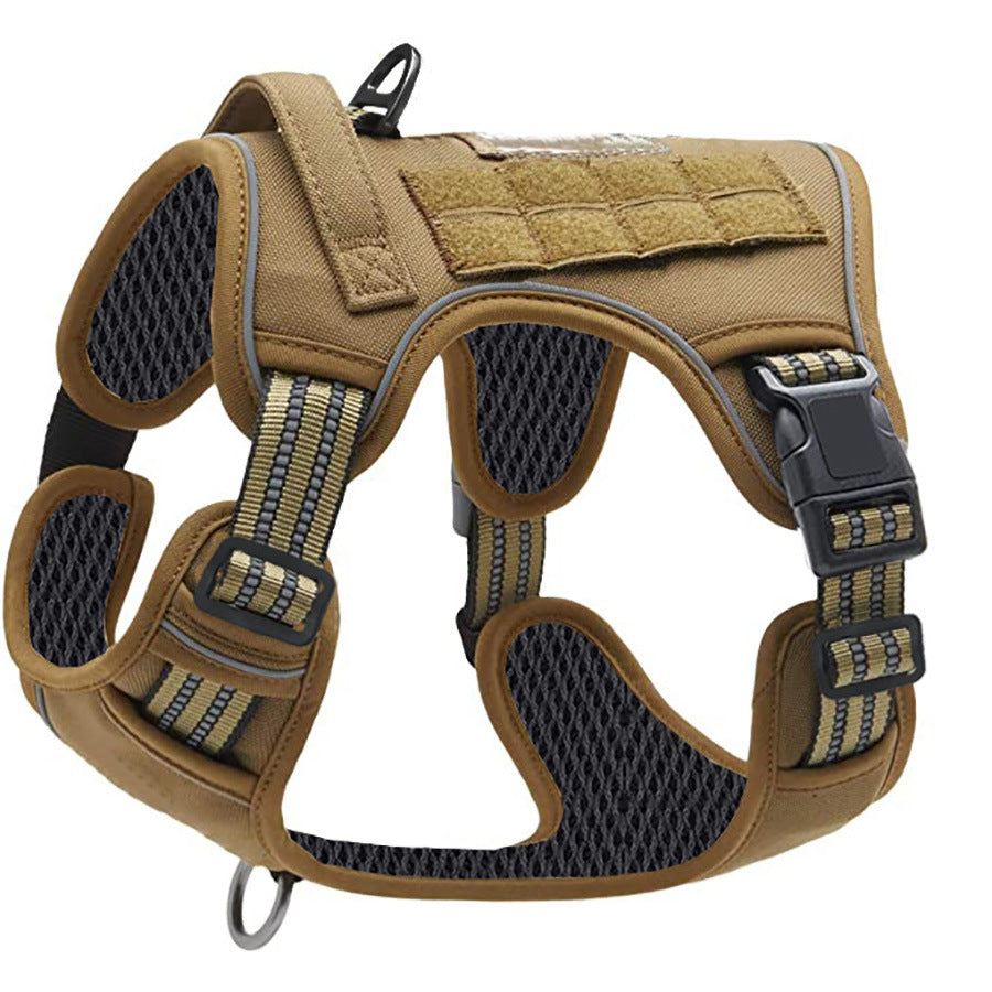 Reflective Tactical Dog Harness – Safety Vest for Dogs - back view