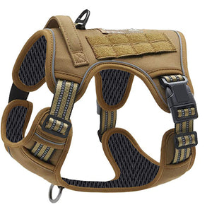 Reflective Tactical Dog Harness – Safety Vest for Dogs - back view