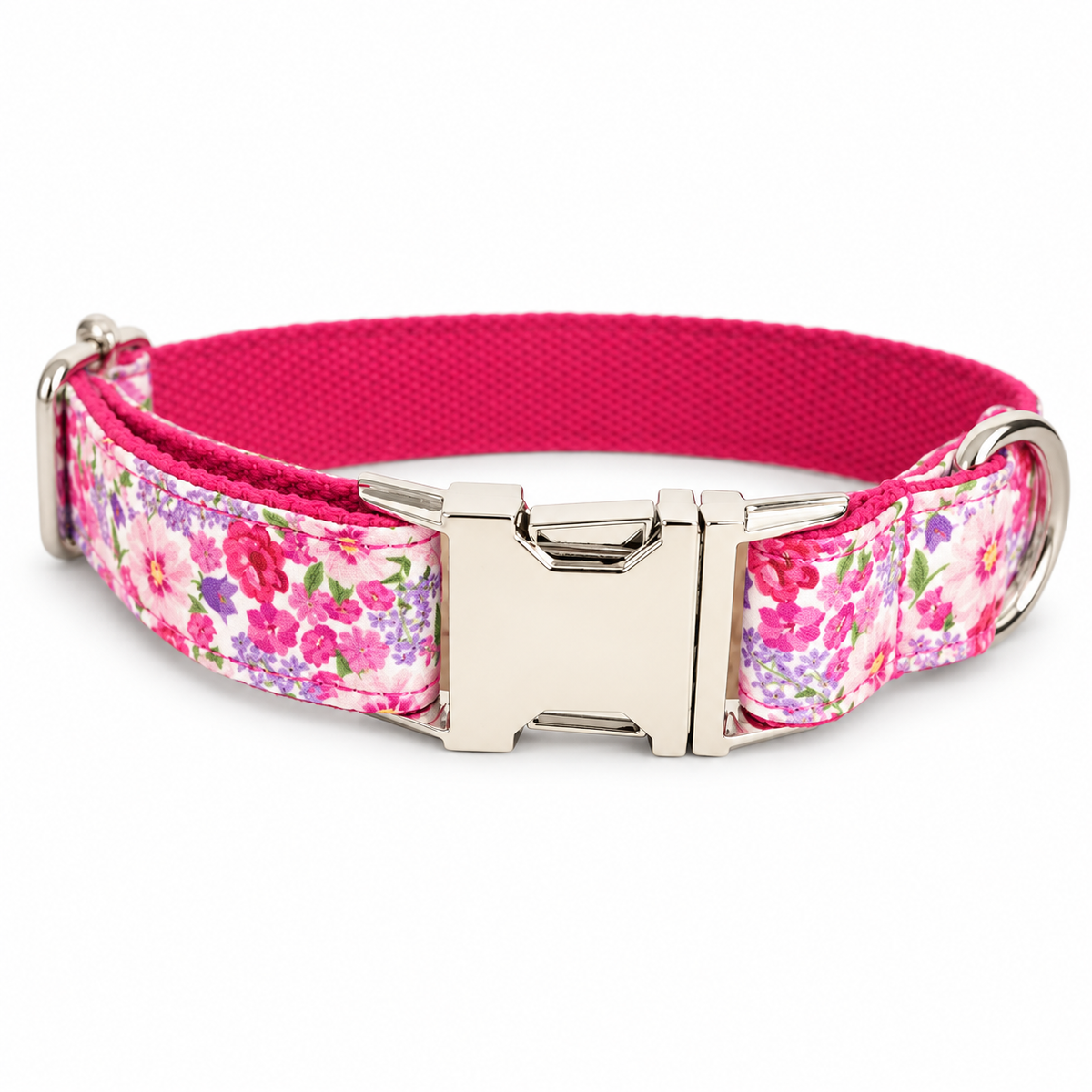 Pink Blossom Dog Collar & Leash Set