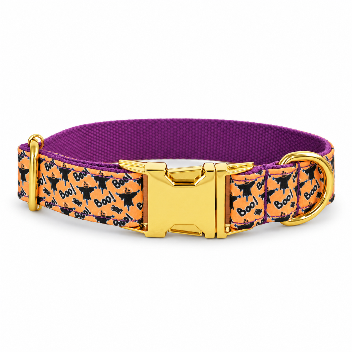Halloween Pumpkin Scarecrow Dog Collar & Leash Set