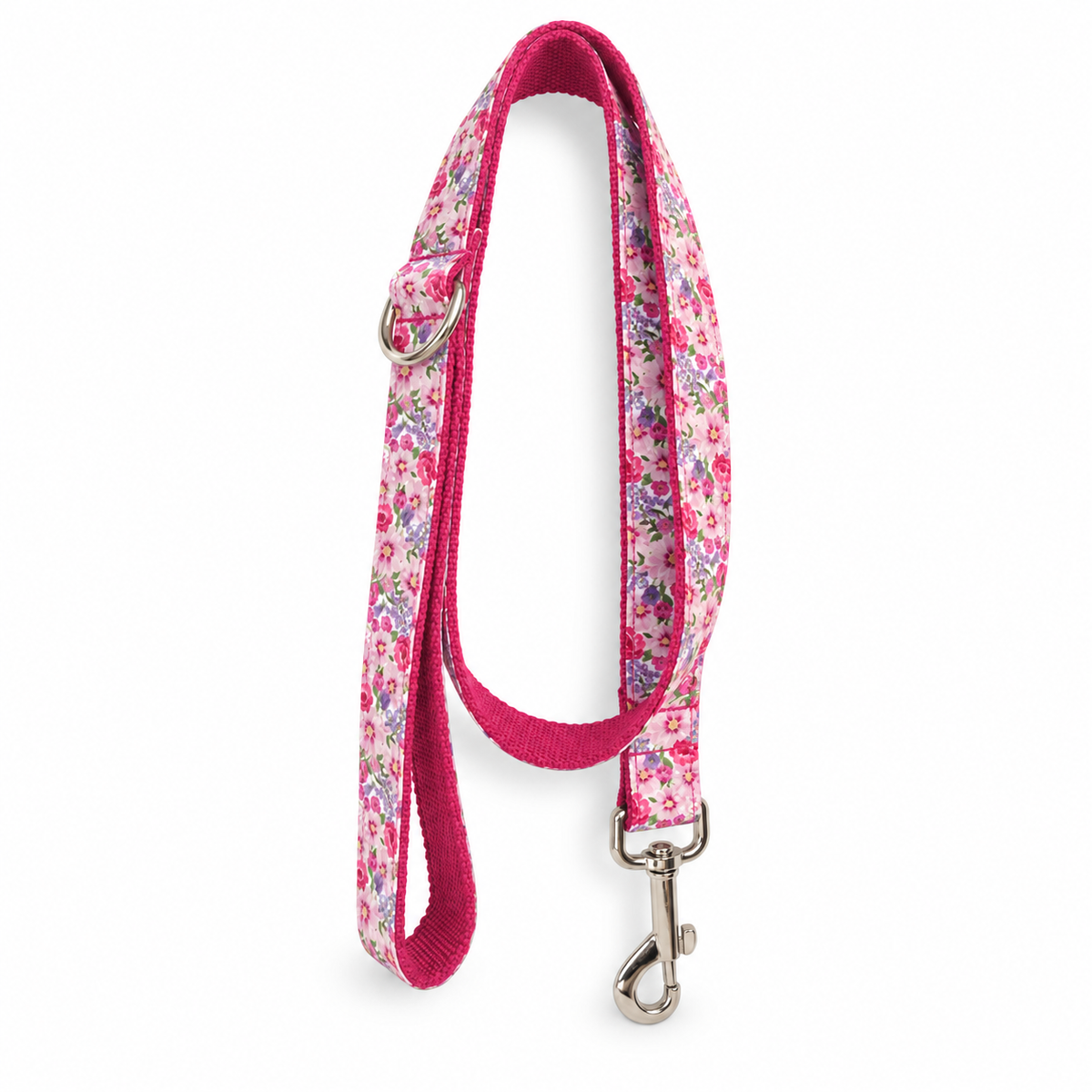 Pink Blossom Dog Collar & Leash Set