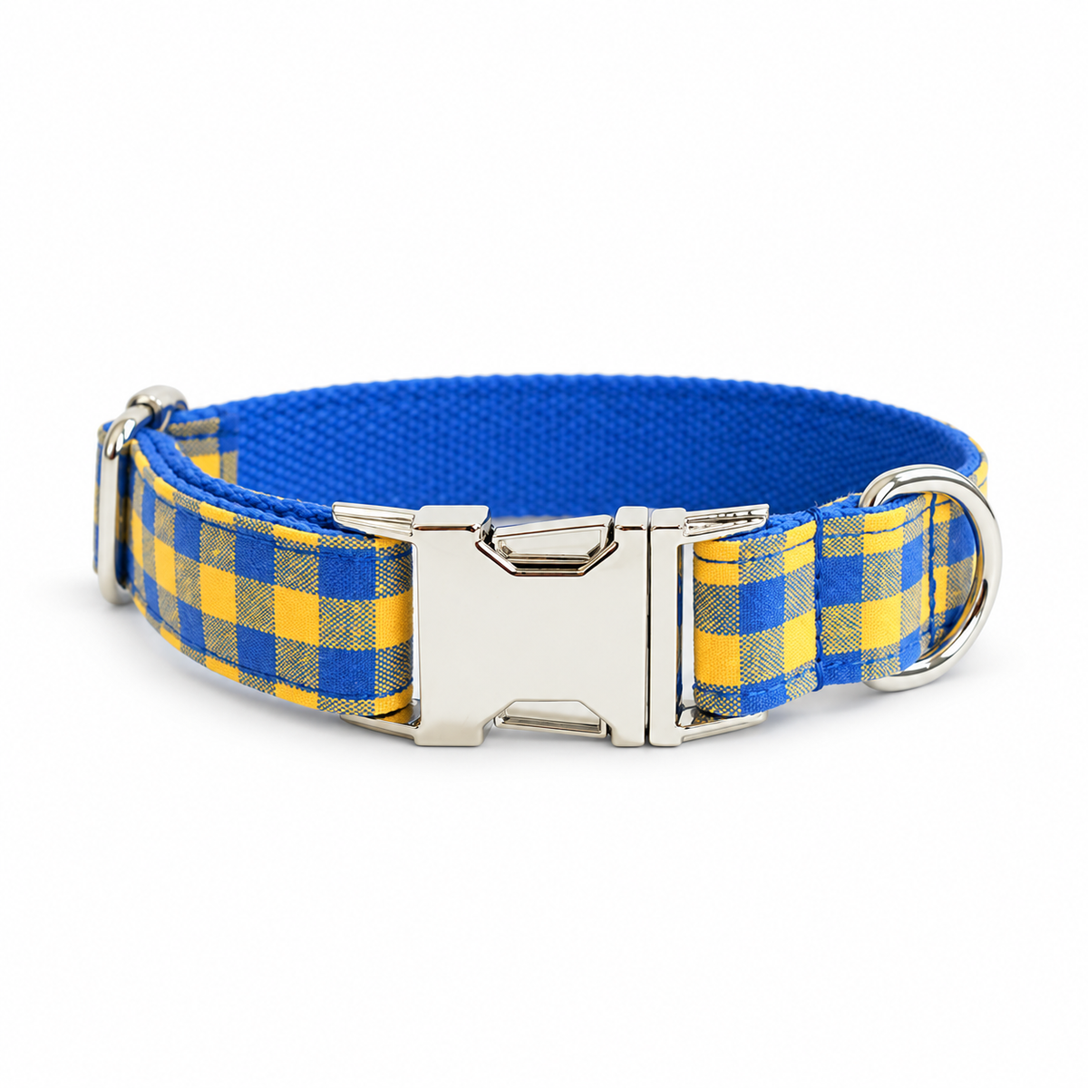 Sunshine Gingham Dog Collar & Leash Set