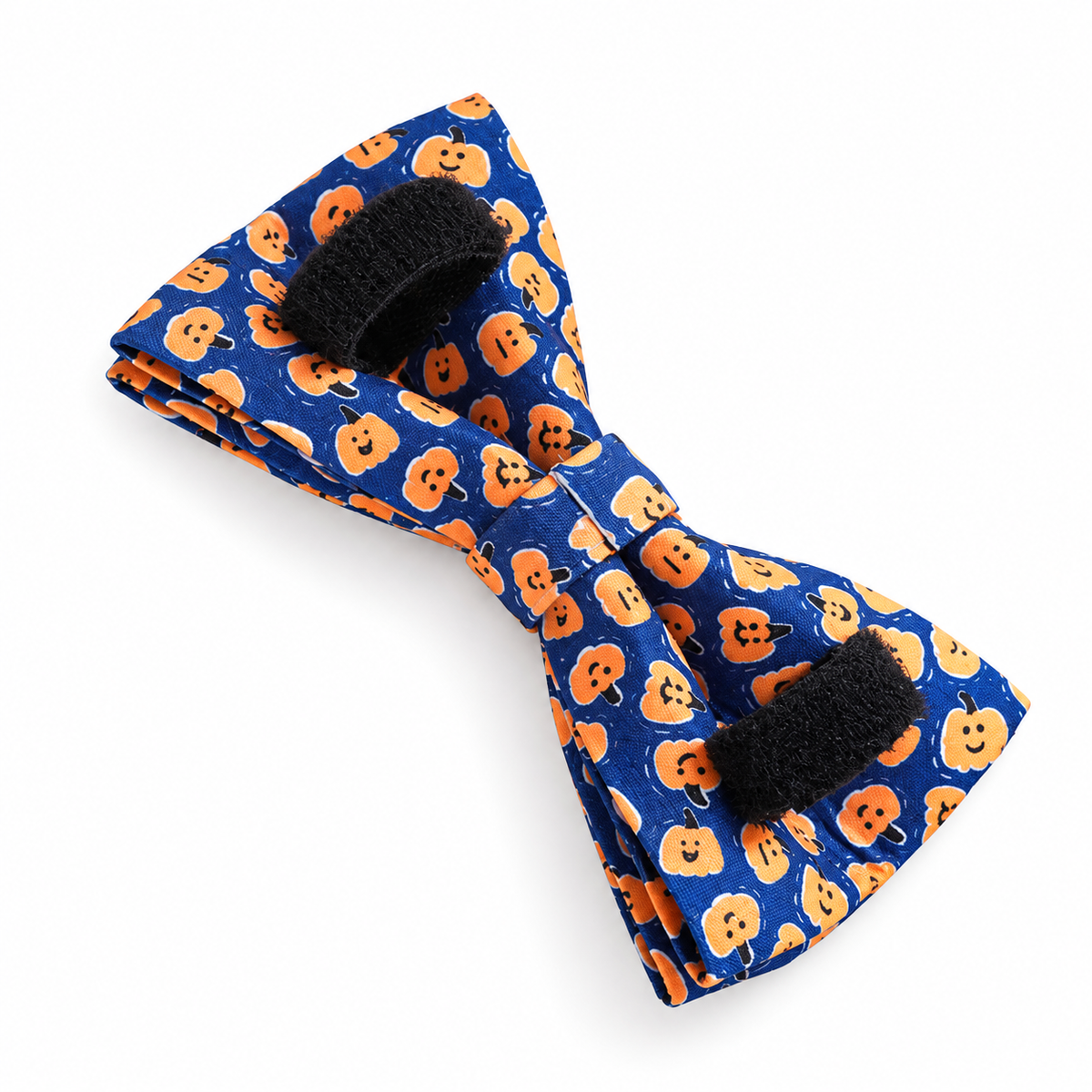 Navy Pumpkin Patch Halloween Dog Bow Tie