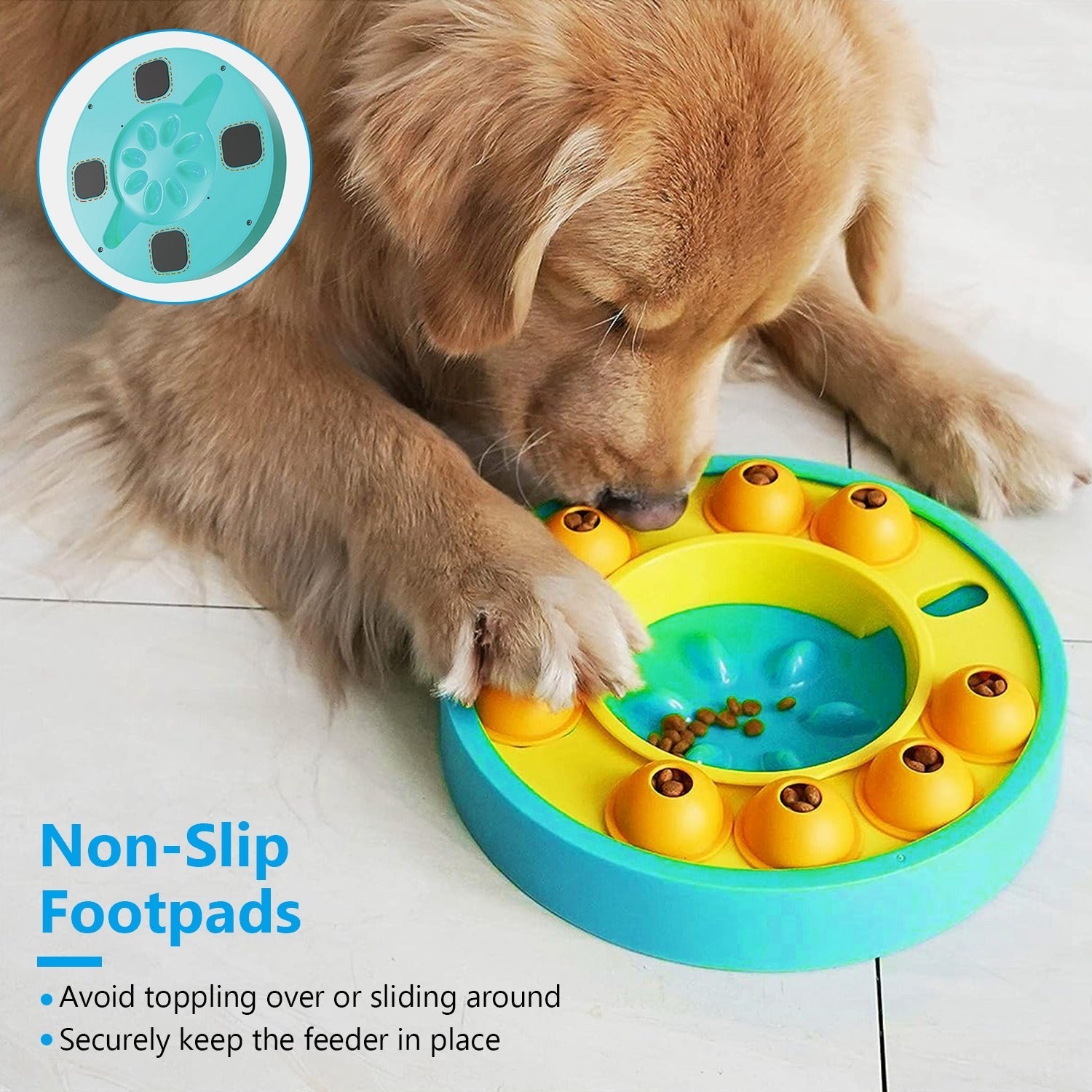 Dog puzzle feeder toy for interactive feeding