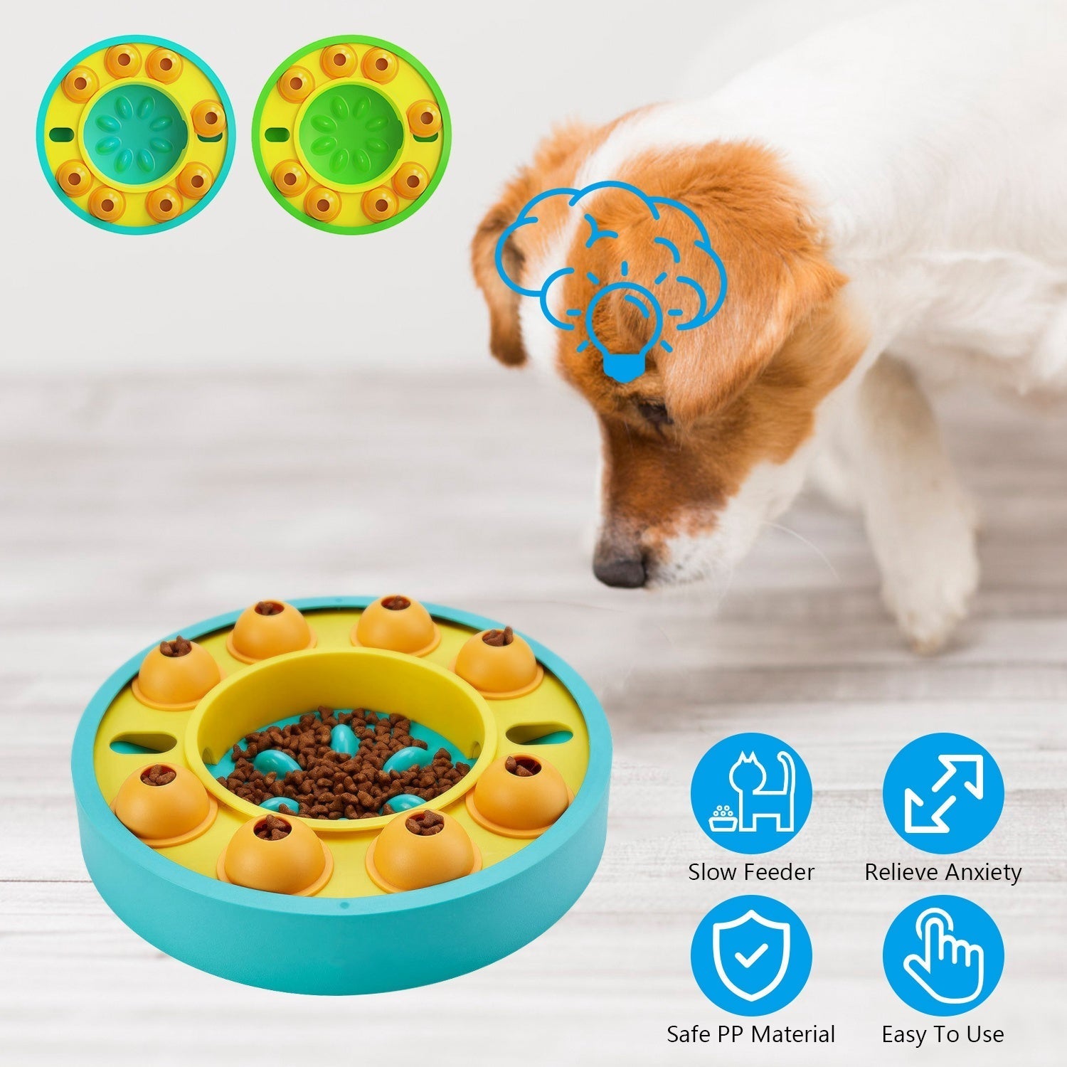Interactive puzzle feeder toy for dogs